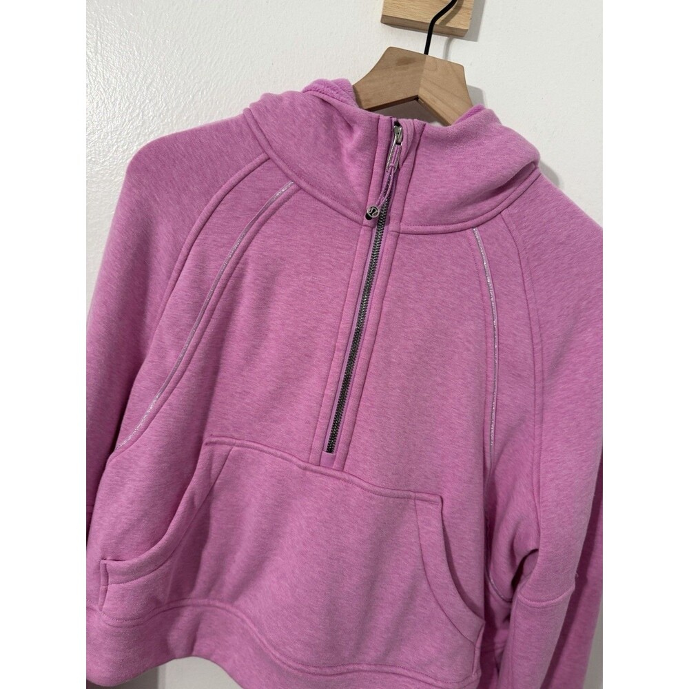 Lululemon Scuba Oversized Half-Zip Hoodie *Plush Heathered Dahlia Mauve Pink M/L - Picture 3 of 7